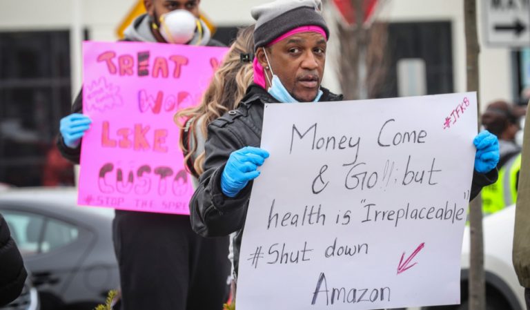 Amazon warehouse workers to do a call in sick protest against Amazon Corona virus handling
